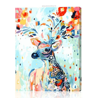 DIY - Paint by Number - Colorful Deer - Geekmonkey