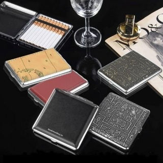Carved Cigarette Case - Vintage Style Carved Metal Case