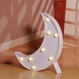 Moon Marquee Night Light - Room Decor - Marquee Style Light