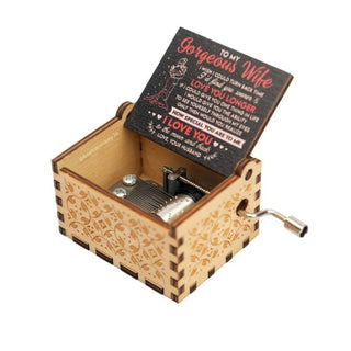 My Gorgeous Wife - Hand Crank Wood Box