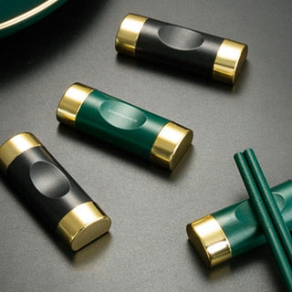 Chopsticks Stand Golden Accents - Royal Cutlery - (Set of 2)