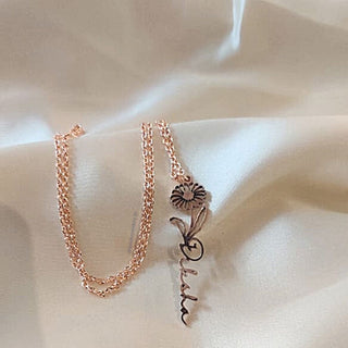 Birth Flower Necklace - Customized Necklace