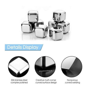 Whiskey Stones Stainless Steel Cubes