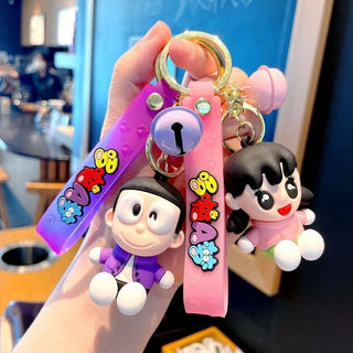 Nobita & Shizuka Keychain - Heavy 3D keychain