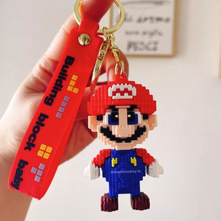 Cute Plumber Keychain - Building Block Style - Heavy 3D keychain