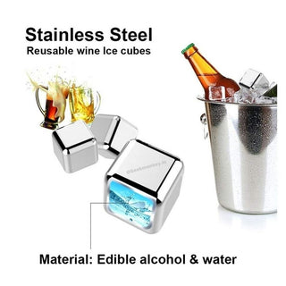 Whiskey Stones Stainless Steel Cubes