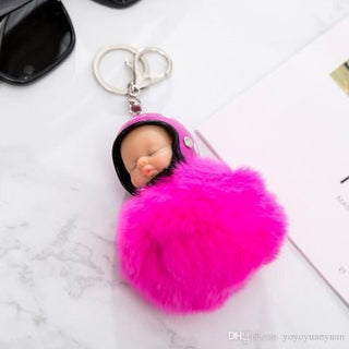 Cute Sleeping Doll with Helmet Keychain - Geekmonkey