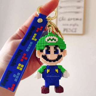 Cute Plumber Keychain - Building Block Style - Heavy 3D keychain