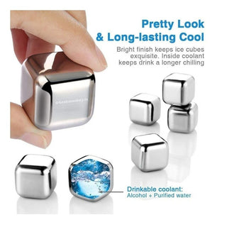 Whiskey Stones Stainless Steel Cubes