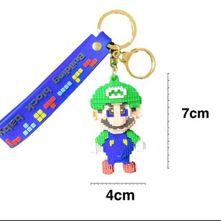 Cute Plumber Keychain - Building Block Style - Heavy 3D keychain