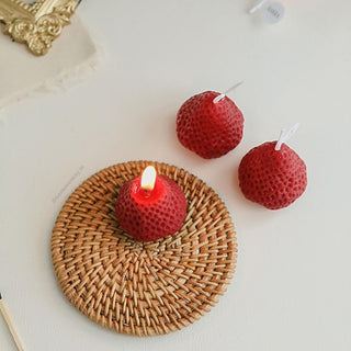 Strawberry Shaped Candle (pack of 4)