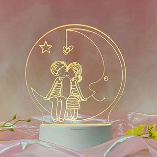 Love You to the Moon Lamp - 3D Illusion Lamp