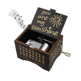 My Sunshine Music Box - Hand Crank Wood Box