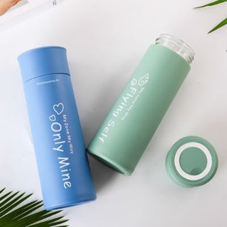 Classic Water Bottle with Glass Flask - 400 ml