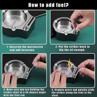 Ashtray with Match Lighter