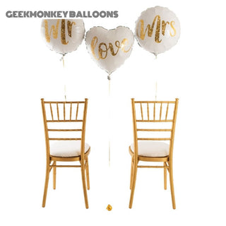 Mr Love Mrs Wedding Foil Balloons (Set of 3)