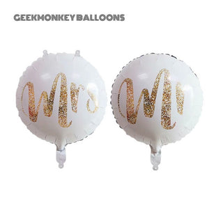 Mr Love Mrs Wedding Foil Balloons (Set of 3)