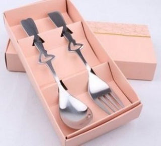 Heart Shaped Spoon Fork Set