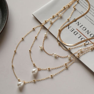 Five Layered Pearl Necklace | The Star Studded Jewel