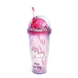 unicorn confetti sipper