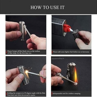Matchstick Lighter Keychain - Butane Refillable Lighter
