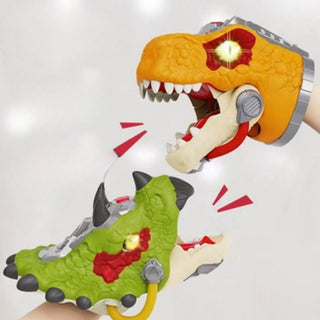 3 in 1 Realistic Dinosaur Hand Puppet with Light and Sound | Role Play Dinosaur Puppet