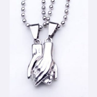 Hand in Hand - Magnetic Handshake Necklace Pair