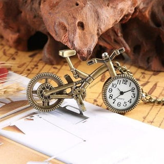 Bicycle Watch Keychain - Vintage Pocket Watch Keychain