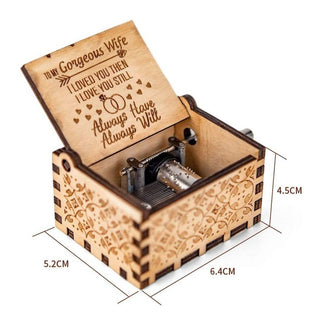 My Gorgeous Wife - Hand Crank Wood Box