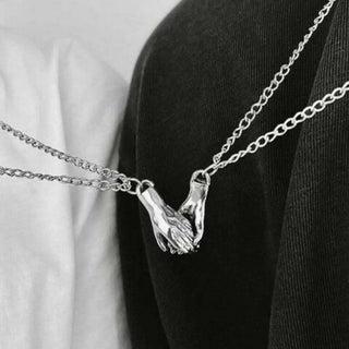 Hand in Hand - Magnetic Handshake Necklace Pair