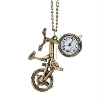 Bicycle Watch Keychain - Vintage Pocket Watch Keychain