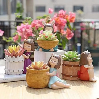 Pretty Girl Succulent Flower Pot