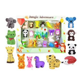 Jungle Eraser Set - Set of 17 Erasers