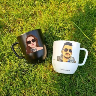 Customized Caricature Steel Mug