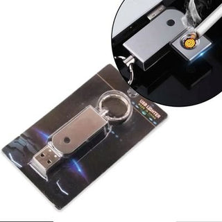 USB Keychain Lighter - Mini Portable Electric Rechargeable Lighter