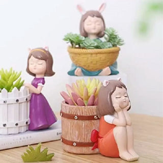 Pretty Girl Succulent Flower Pot