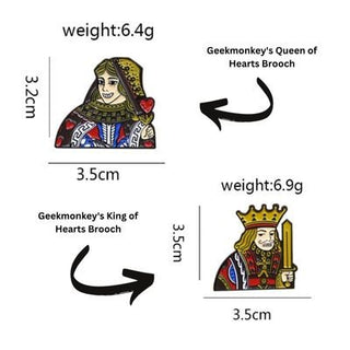 King and Queen - Metal Brooch