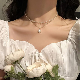 Elegant Dual Layer Pearl Necklace - The Pearly Affair Petite Necklace