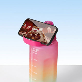Motivational Water Bottle with Straw 3 Pcs, 2000ml 900ml 300ml Time Marker