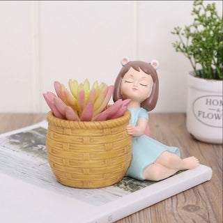 Pretty Girl Succulent Pot | Flower Pot for Desk - Geekmonkey