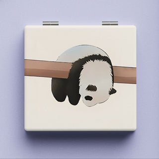 Lazy Panda Pocket Mirror [ High Resolution Print]