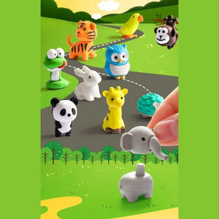Jungle Eraser Set - Set of 17 Erasers