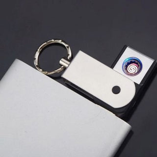USB Keychain Lighter - Mini Portable Electric Rechargeable Lighter
