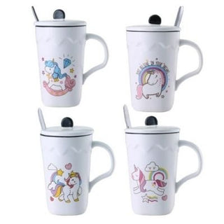 Unicorn Mug with Lid and Spoon