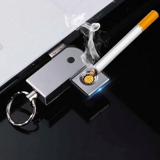 USB Keychain Lighter - Mini Portable Electric Rechargeable Lighter