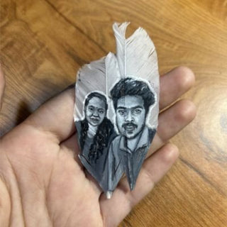 Personalized Feather Painting | Photo to Painting