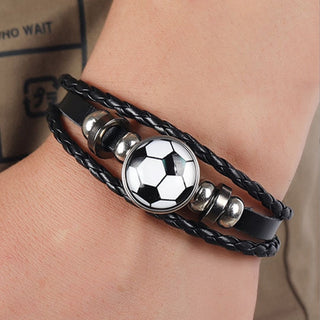 Cool Soccer Leather Bracelet