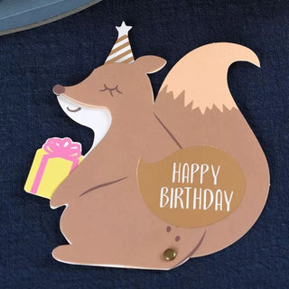 Cute Animal Birthday Greeting Card with Envelope - Limited Edition Greeting Card