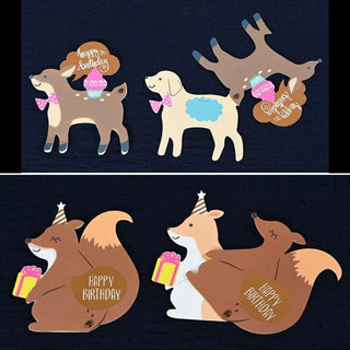 Cute Animal Birthday Greeting Card with Envelope - Limited Edition Greeting Card