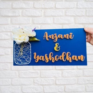 Our Little Garden - String Art Name Plate